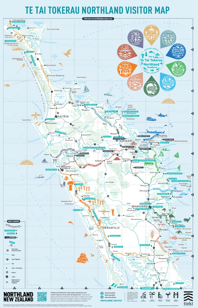 Savour Northland. Visit Northland Visitor Map. Northland todo map.